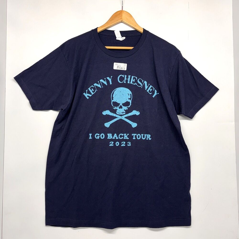 Kenny Chesney I Go Back Tour 2023 Concert T-Shirt Navy Men's Size Large - New